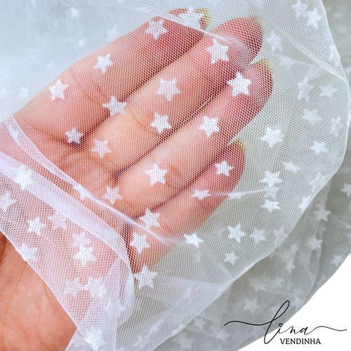 Tule Relevo Estrela - VENDINHA LINA