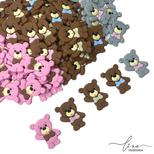 Mini Urso Laço Emb. (4Uni.) - VENDINHA LINA