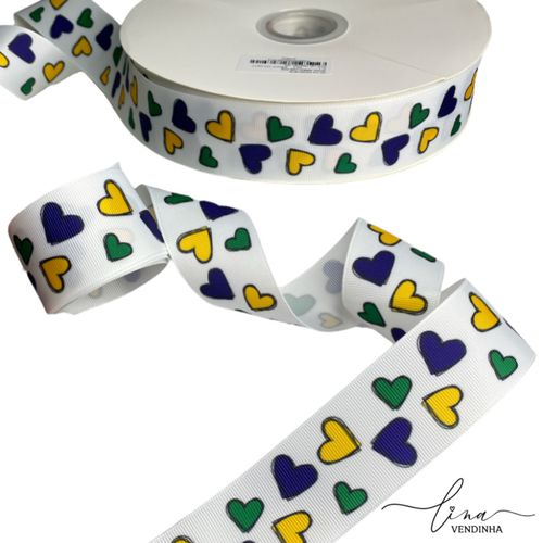 Fita Yama Coração Brasil (38mm) - VENDINHA LINA