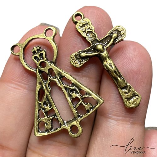 Terço Metal Ouro Velho - VENDINHA LINA