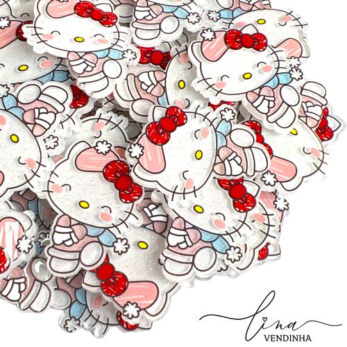 Hello Kitty Acrílico Glitter (2Uni.) - VENDINHA LINA