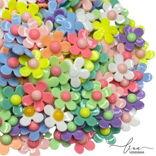  Florzinha Plástica com Furo (6Uni.) - VENDINHA LINA