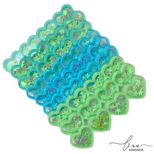 Placa Coração Acrílico 6CM (2Uni.) - VENDINHA LINA