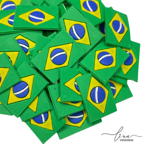 Bandeira Brasil Emborrachado (4Uni.) - VENDINHA LINA