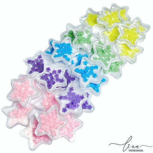 Estrela Acrílico Recheada 3CM (2Uni.) - VENDINHA LINA