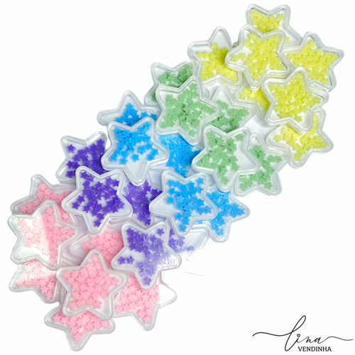 Estrela Acrílico Recheada 4CM (2Uni.) - VENDINHA LINA