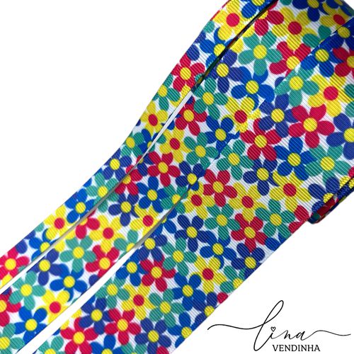 Fita Yama Flores Coloridas - VENDINHA LINA