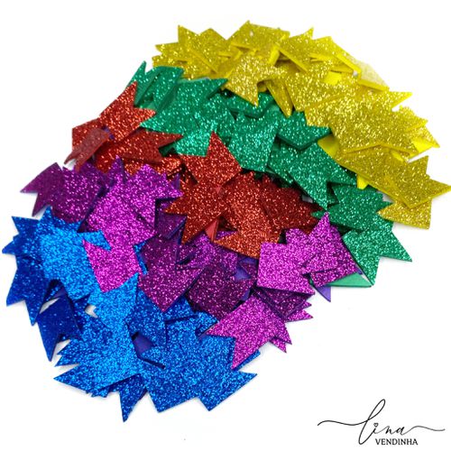 Bandeirinhas EVA Glitter (20Uni.) - VENDINHA LINA