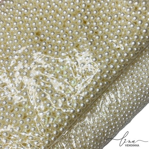  Pérolas Sem Furo ABS Creme - VENDINHA LINA