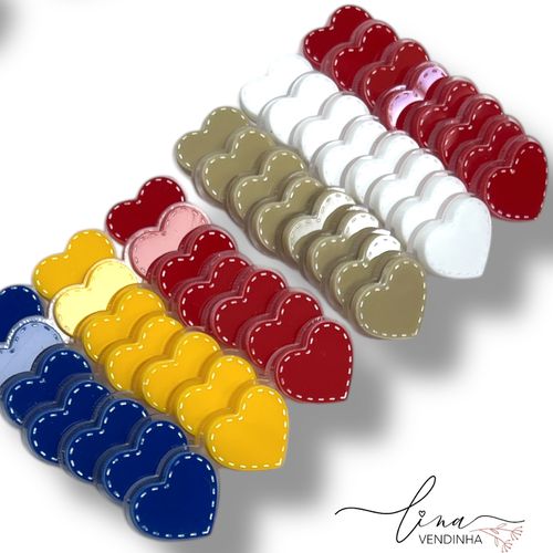 Hair Clips Coração Pesponto (2Uni.) - VENDINHA LINA