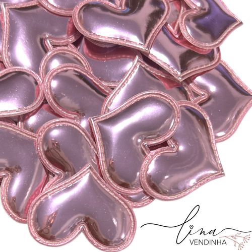 Coração Espelhado 4cm (4Uni.)* - VENDINHA LINA