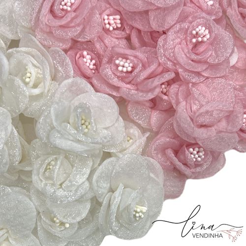 Flor Organza Brilho (2Uni) - VENDINHA LINA