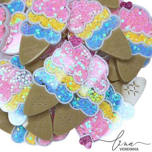 Sorvete 3 Bolas Acrílico (7CM) (2Uni.) - VENDINHA LINA