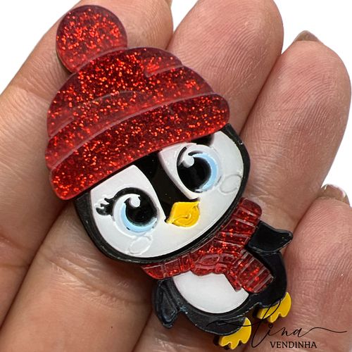 Pinguim Cachecol Acrílico (2Uni.) - VENDINHA LINA