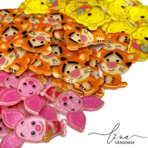 Turma do Pooh Acrílico Glitter (2Uni.) - VENDINHA LINA