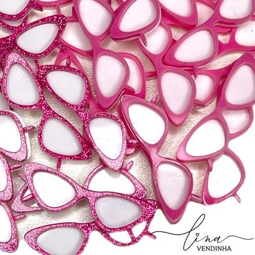 Óculos Barbie Acrílico 4CM (2Uni.) - VENDINHA LINA