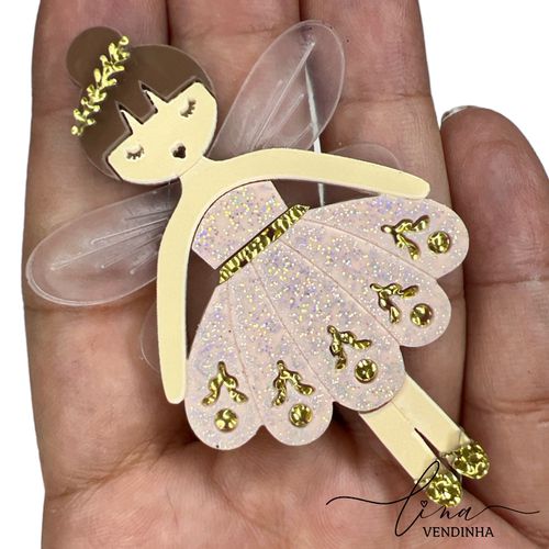 Fada Bailarina Acrílico (7CM) (2Uni.) - VENDINHA LINA