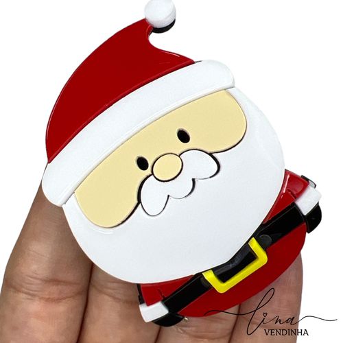 Papai Noel Curvado Acrílico (7CM) (2Uni.) - VENDINHA LINA