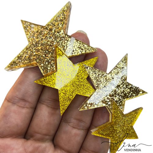 Quatro Estrelas Acrílico (10CM) (2Uni.) - VENDINHA LINA