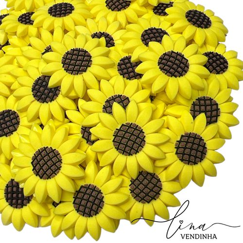 Girassol Amarelo Emborrachado (4Uni.) - VENDINHA LINA