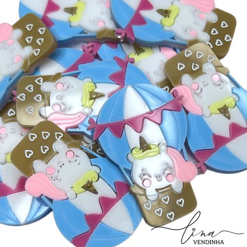 Unicórnio Balão Acrílico 5CM (2Uni.) - VENDINHA LINA