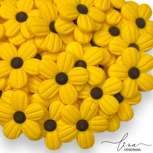 Flor Emborrachada Amarela (2Uni.) - VENDINHA LINA