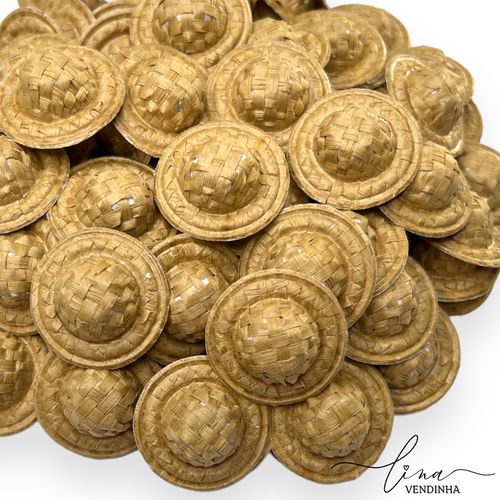 Mini Chapéu Rustico de Palha (4Uni.) - VENDINHA LINA