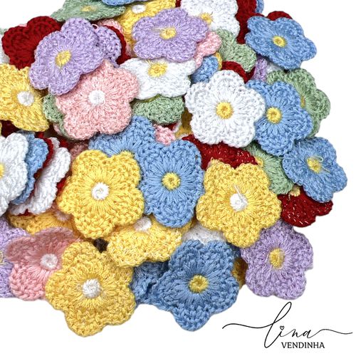 Mini Florzinha Tricô ( 7Uni.) - VENDINHA LINA