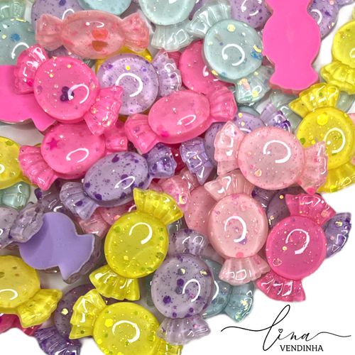 Kit Mini Balas Glitter Candy (5Unid) - VENDINHA LINA