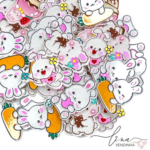 Mix Coelhos Resina (5Uni.) - VENDINHA LINA