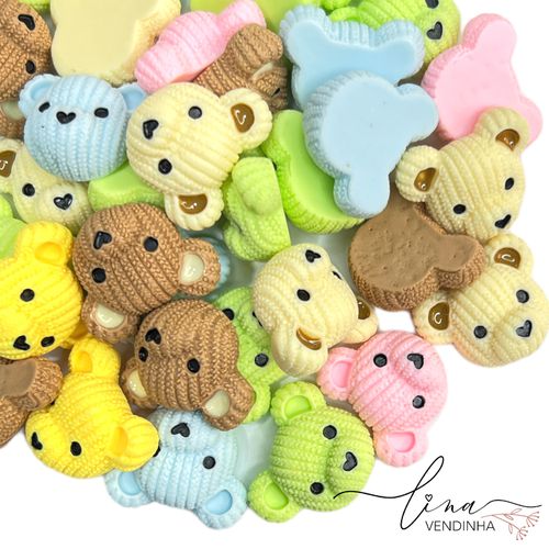 Ursinho Candy Resina (6Uni.) - VENDINHA LINA