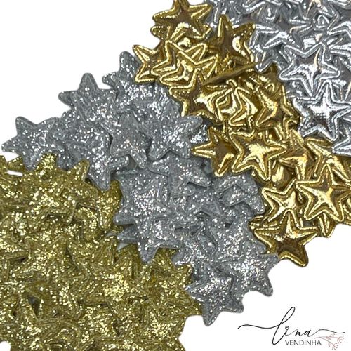 Micro Estrela Tecido (10Uni.) - VENDINHA LINA
