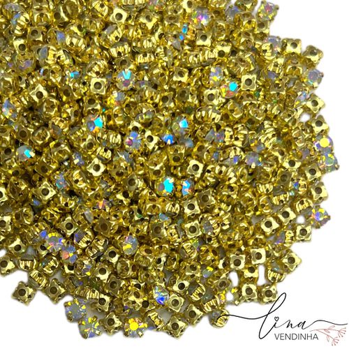 Strass de Costura Dourado Furta Cor - VENDINHA LINA