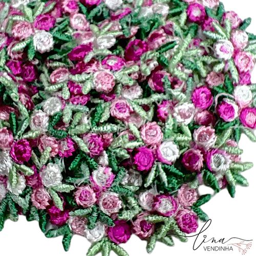Mini Flor Bordada Tripla (4Uni.) - VENDINHA LINA