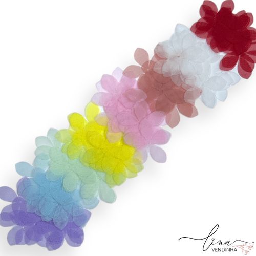 Flor Organza (10Uni.) - VENDINHA LINA
