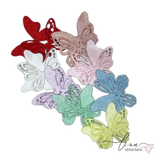 Mini Borboleta Cetim (4Uni.) - VENDINHA LINA