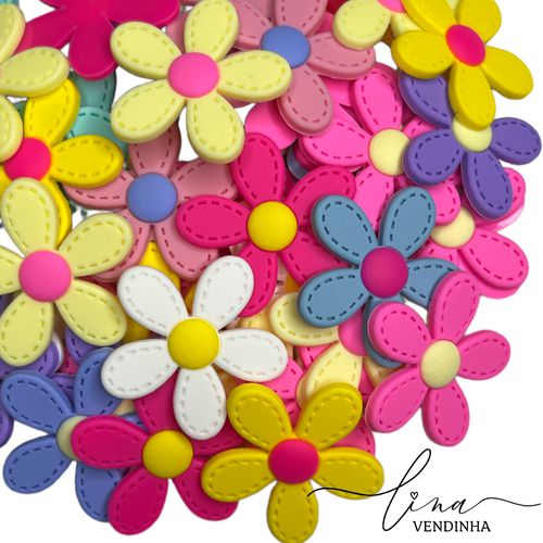 Flor Diversas Pesponto Embor. (2Uni.) - VENDINHA LINA