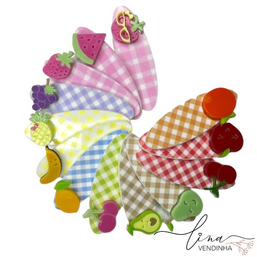 Hair Clips Frutinha Acrílica (2Uni.) - VENDINHA LINA