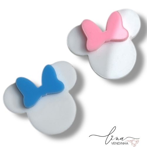 Silhueta Minnie Branca 3CM (2Uni.) - VENDINHA LINA