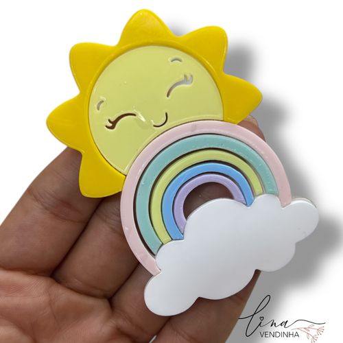 Sol Arco-íris Acrílico 7CM (2Uni.) - VENDINHA LINA