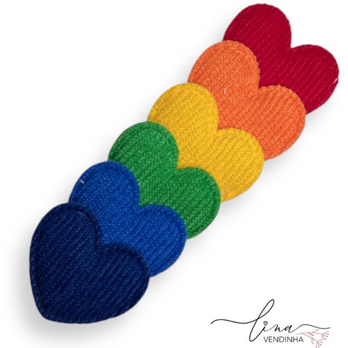  Coração Tecido Cotelê (4Uni.) - VENDINHA LINA