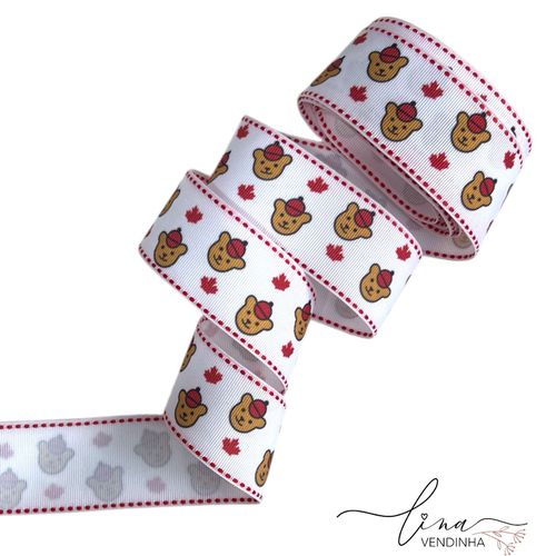 Fita Pespontada Maple Bear (38mm) - VENDINHA LINA