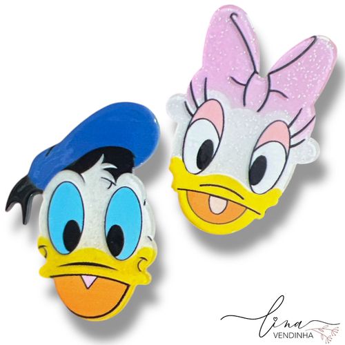 Margarida / Donald Acrílico Glitter (2Unid) - VENDINHA LINA