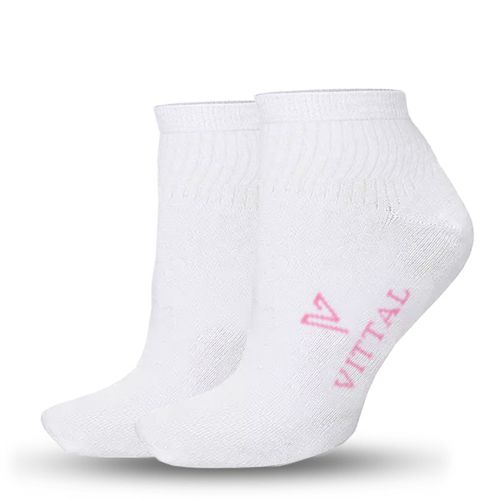 Meia Sapatilha Feminina Branca Vittal - MEIA-FEM-S... - USE VITTAL