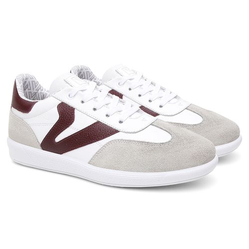 Tênis Feminino Em Couro Vittal Estela Branco e Bor... - USE VITTAL