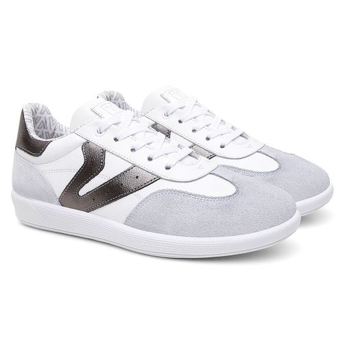 Tênis Feminino Em Couro Vittal Estela Branco e Oni... - USE VITTAL