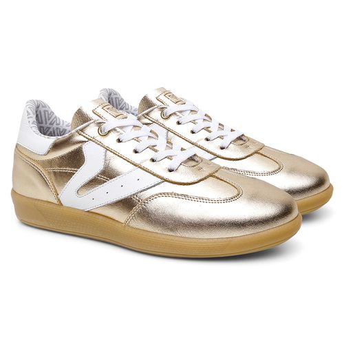 Tênis Feminino Em Couro Vittal Estela Dourado - T2... - USE VITTAL