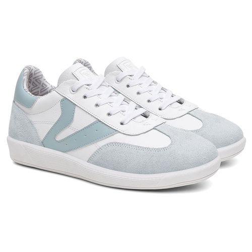 Tênis Feminino Em Couro Vittal Estela Branco e Azu... - USE VITTAL