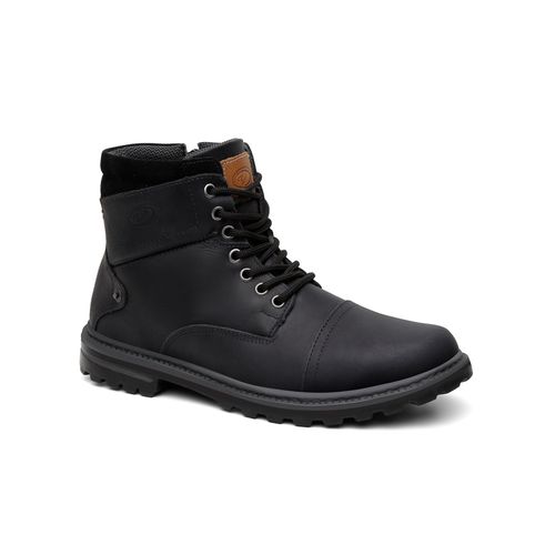Bota Masculina VNT Nebraska Preta Couro Legitimo Biqueira Alta Costura