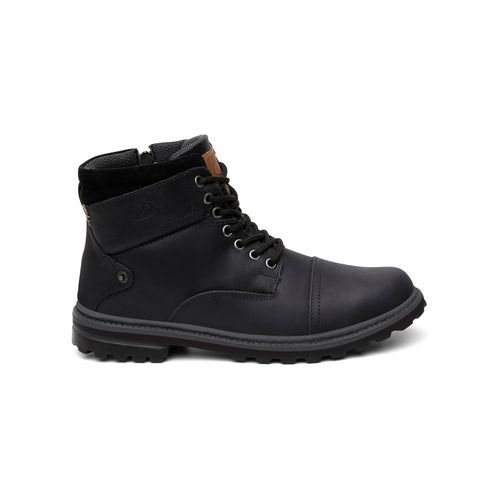Bota Masculina VNT Nebraska Preta Couro Legitimo Biqueira Alta Costura